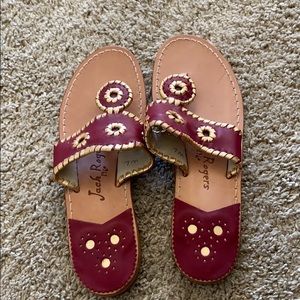 New Jack Rogers: Red and Gold, Size 7